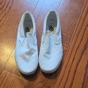 Vans Classic White Checkered Slip-Ons